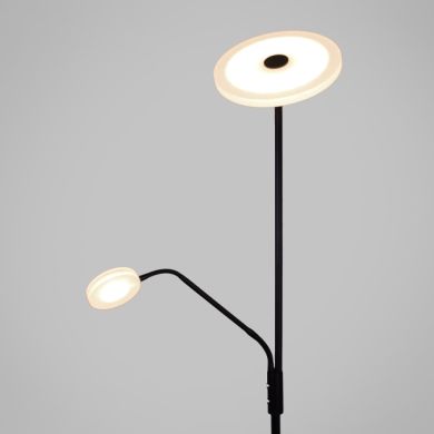 Candeeiro de pé BAYANI com braço de leitura 28W+6W LED 3000-6500K Alt.179xD.25cm preto