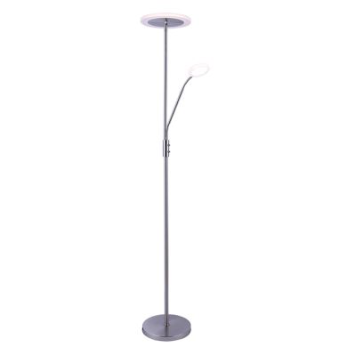 Floor Lamp BAYANI with reading arm 28W+6W LED 3000-6500K H.179xD.25cm nickel