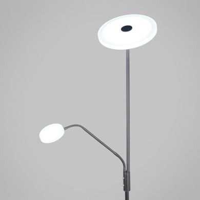 Floor Lamp BAYANI with reading arm 28W+6W LED 3000-6500K H.179xD.25cm nickel