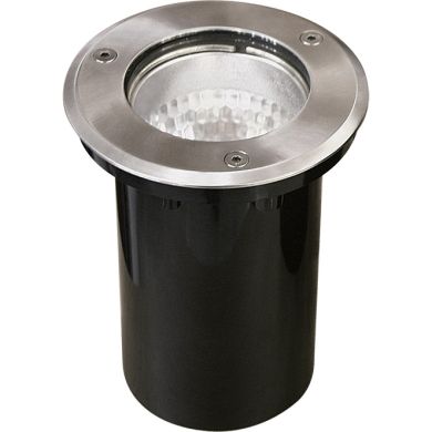 Ground Recessed Lamp BIGORNE round IP65 1xGU10 H.0,4xD.11cm Satin Nickel