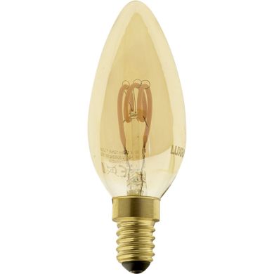 Bombilla E14 (fino) Vela CLASSIC DECOLED Regulable 2W 1800K 100lm Ambar-A+