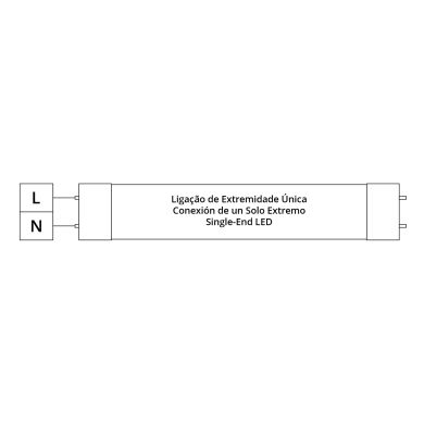 Lâmpada G13 T8 Tubular VALUE LED 60cm 9W 4000K 900m 270°