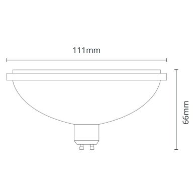 Bombilla GU10 AR111 SCOB LED 15W 3000K 1350lm 5500cd 36º - A