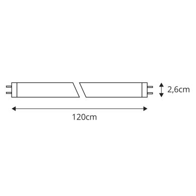 Tubo LED G13 T8 ECOHERITAGE LED 120cm 18W 6400K 1800lm