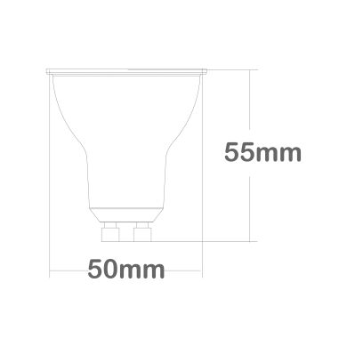 Lâmpada GU10 TRUEVISION LED Regulável p/níveis 7W 3000K 600cd 36° Branca
