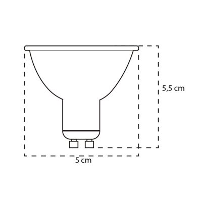 Bombilla GU10 VALUE LED 8W 6400K 800lm 160cd 100°Mate-A+