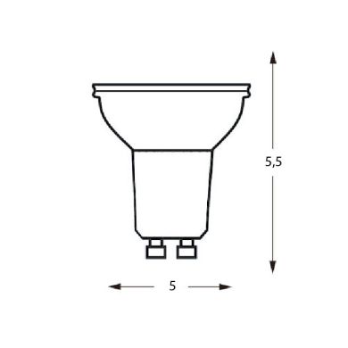 Lâmpada GU10 VALUE PLUS LED 6W 2700K 620lm 300cd 100°