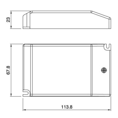 Transformador de corrente/tensão constante 350/500/700mA 12/24V para LED 25W regulável, em plástico