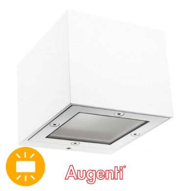 Aplique GINEVRA IP65 1xG9 C.9,5xL.11xAlt.8,2cm Alumínio+Vidro Branco