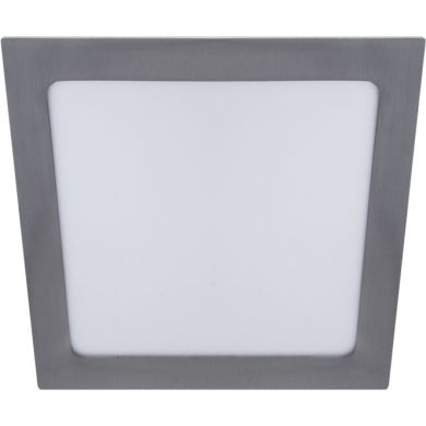 Foco de encastrar FRANCO quadrado 1x18W LED 1000lm 6400K 120° C.22,5xL.22,5xAlt.0,2cm Níquel