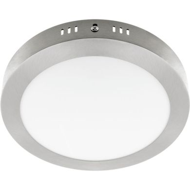 Plafond ESCUDO round 1x18W LED 1260lm 3000K 120° H.3,2xD.22,5cm Satin Nickel