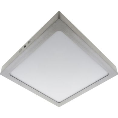 Plafond PESETA quadrado 30x30 1x24W LED 1560lm 4000K 120° C.30xL.30xAlt.3,5cm Níquel