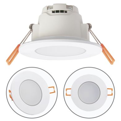 Downlight Empotrable XELIM redondo IP65 1x5W LED 350lm 3000K 120° Al.0,25xD.9cm Blanco