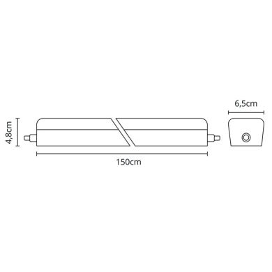 Under Cabinet Light COLUMBITE 150cm IP65 1x46W LED 3680lm 6000K L.151xW.6,5xH.4,8cm White