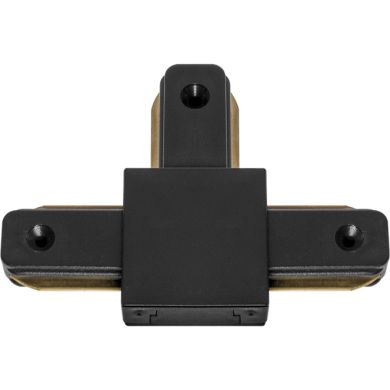 Conector en forma de "T" para carril ADONIS (2 hilos) en aluminio color negro