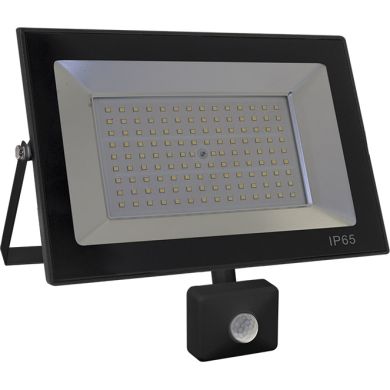 Proyector KOLYMA con sensor IP44 1x100W LED 5000lm 6500K 120°L.28xAn.7xAl.25cm Negro