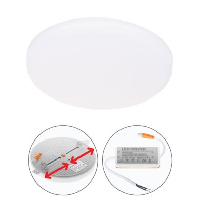 Downlight Empotrable LIRA redondo 1x24W LED 2160lm 3000K 120° Al.1,5xD.17cm Blanco