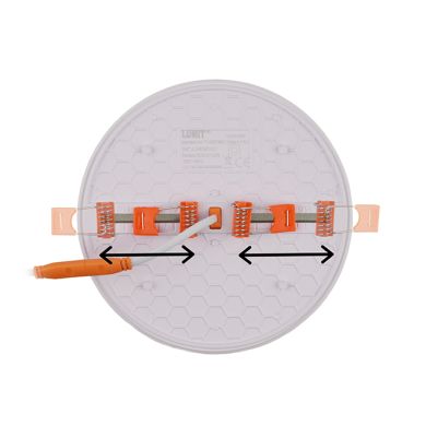 Foco de encastrar LIRA CCT redondo 24W LED 2600lm 3000-4000-6500K Alt.2xD.17cm branco
