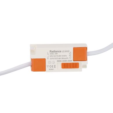 Foco de encastrar LIRA CCT redondo 24W LED 2600lm 3000-4000-6500K Alt.2xD.17cm branco