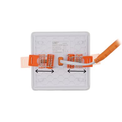 Foco de encastrar RUPIA CCT quadrado 10W LED 1000lm 3000-4000-6500K C.9,2xL.9,2xAlt.2cm branco
