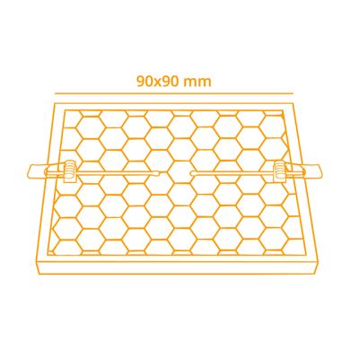 Foco de encastrar RUPIA CCT quadrado 10W LED 1000lm 3000-4000-6500K C.9,2xL.9,2xAlt.2cm branco