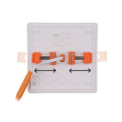 Foco de encastrar RUPIA CCT quadrado 18W LED 2000lm 3000-4000-6500K C.12xL.12xAlt.2cm branco