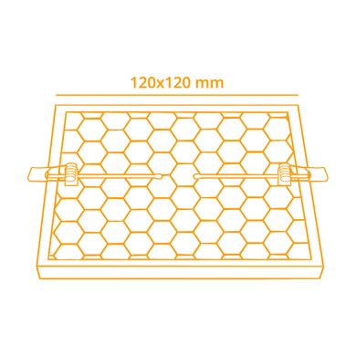 Foco de encastrar RUPIA CCT quadrado 18W LED 2000lm 3000-4000-6500K C.12xL.12xAlt.2cm branco