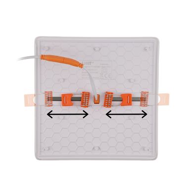 Foco de encastrar RUPIA CCT quadrado 24W LED 2600lm 3000-4000-6500K C.17,5xL.17,5xAlt.2cm branco