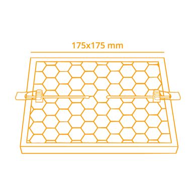 Foco de encastrar RUPIA CCT quadrado 24W LED 2600lm 3000-4000-6500K C.17,5xL.17,5xAlt.2cm branco