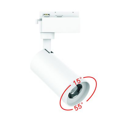Foco para Carriles ARGOS (2 hilos) 30W LED CCT L.7,5xAn.8xAl.23cm blanco
