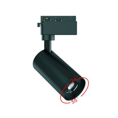 Foco para Carriles ARGOS (2 hilos) 30W LED CCT L.7,5xAn.8xAl.23cm negro