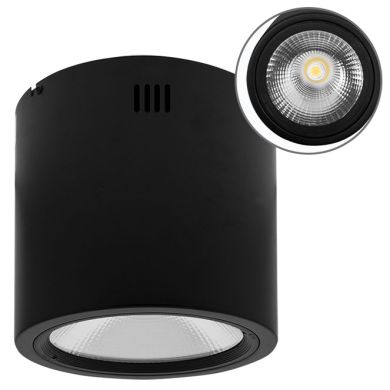 Plafond TUBI 1x50W LED 4000lm 4000K H.21,5xD.22cm Aluminium Black