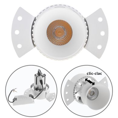 Downlight HEKA round 1x10W LED 850lm 2700K L.14,5xW.8xH.9,5cm Aluminium White