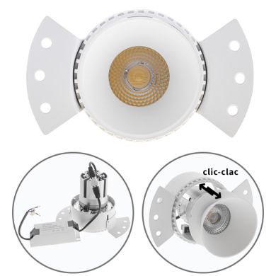 Downlight HEKA round 1x10W LED 850lm 4000K L.14,5xW.8xH.9,5cm Aluminium White