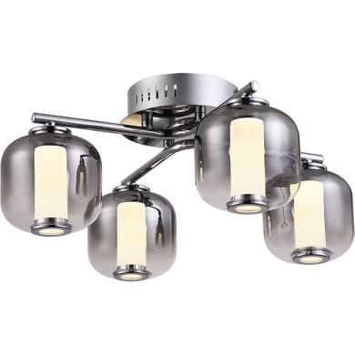 Plafond MALVINA 4x5W LED 1200lm 4000K H.17,5xD.43cm Chrome