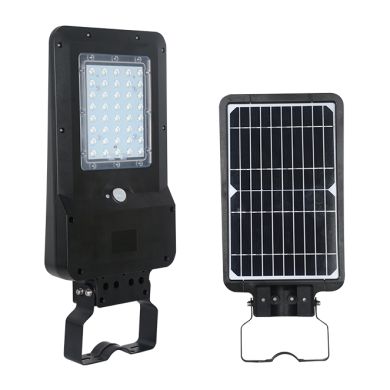 Aplique solar DALTON c/sensor e painel solar IP65 1x15W LED 1600lm 6000K 90° C.23,1xL.49,2xAlt.5,8cm
