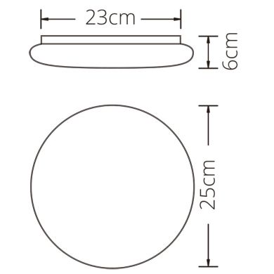 Plafón DRIFT 12W LED 960lm 4000K A.6xD.25cm Blanco