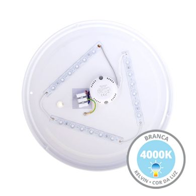 Plafón DRIFT 18W LED 1440lm 4000K A.6xD.32cm Blanco