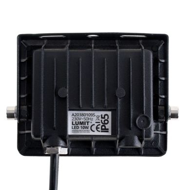 Proyector TUMUT IP65 10W LED 750lm 6400K C.11,2xL.2,6xA.8,2cm Negro