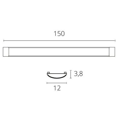 Plafond BRONZITA 72W LED 150cm 6120lm 6400K White