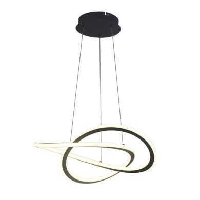 Colgante DORALICE 38W LED 1900lm 3000K Al.Reg.xD.45cm negro