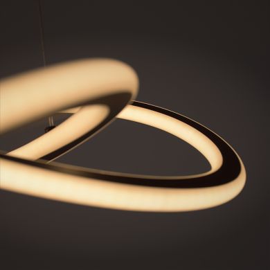 Colgante DORALICE 38W LED 1900lm 3000K Al.Reg.xD.45cm negro