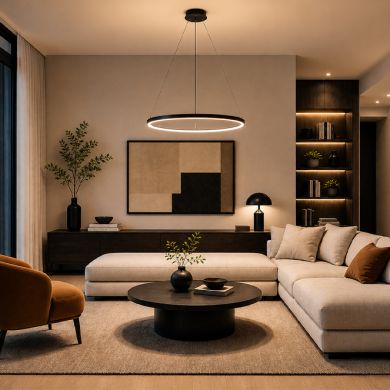 Colgante SELMA 36W LED 3CCT 1100lm D.80cm negro