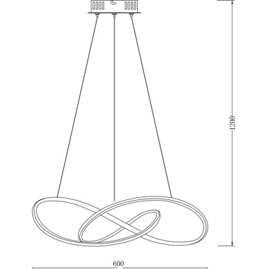 Colgante SAMIRA 40W LED 3CCT 1700lm D.60cm oro