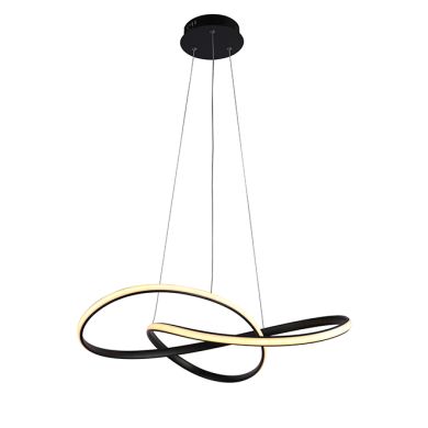 Suspensão SAMIRA 64W LED 3CCT 1100lm D.80cm preto