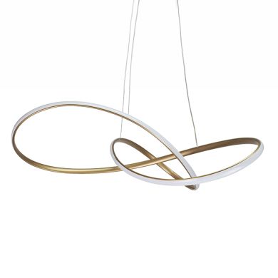 Colgante SAMIRA 64W LED 3CCT 1100lm D.80cm oro