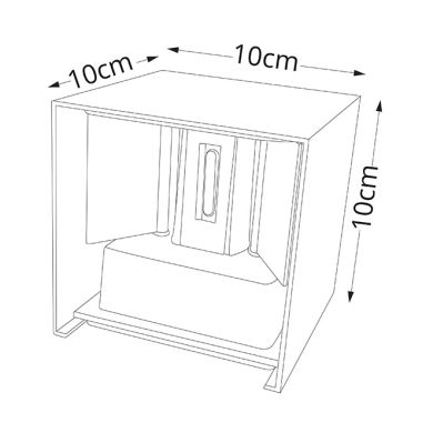 Wall Lamp SOR IP65 2x5W LED 800lm 3000K L.10xW.10xH.10cm White