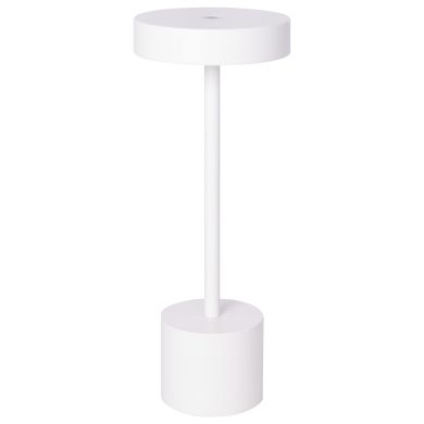 Sobremesa CANDY con cargador y cable USB IP54 1x2W LED 230lm Al.30xD.11,8cm Blanco