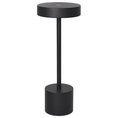 Candeeiro de mesa CANDY IP54 1x2W LED 230lm 3000K Alt.30xD.11,8cm Preto, com carregador e cabo USB