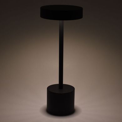 Candeeiro de mesa CANDY IP54 1x2W LED 230lm 3000K Alt.30xD.11,8cm Preto, com carregador e cabo USB